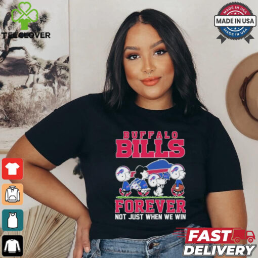 Design Peanuts Characters X Buffalo Bills Forever Not Just When We Win Shirt