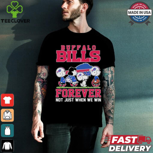 Design Peanuts Characters X Buffalo Bills Forever Not Just When We Win Shirt