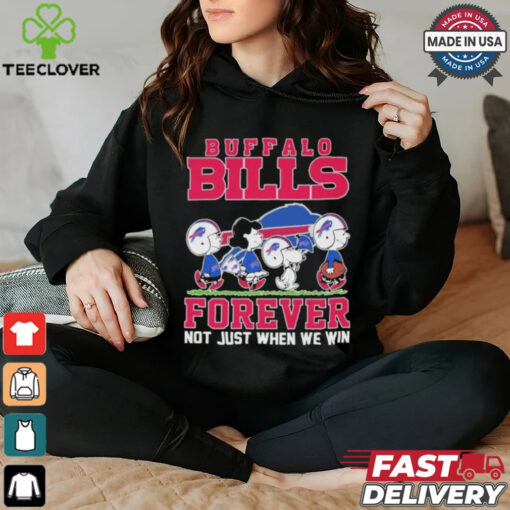 Design Peanuts Characters X Buffalo Bills Forever Not Just When We Win Shirt