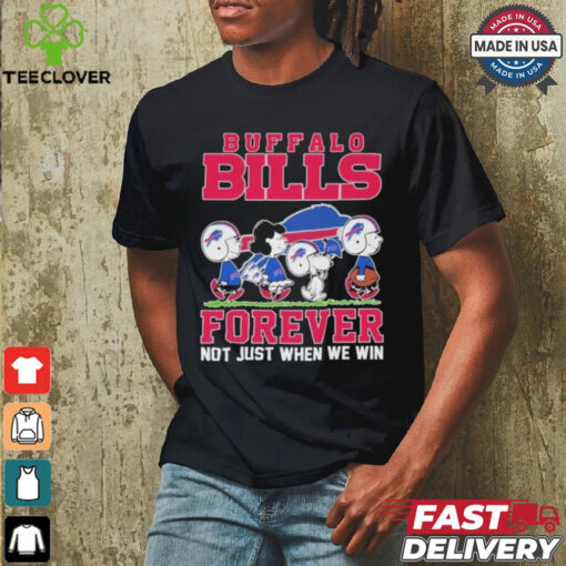 Design Peanuts Characters X Buffalo Bills Forever Not Just When We Win Shirt