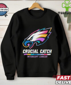 Design Philadelphia Eagles 2024 Crucial Catch Intercept Cancer Awareness T Shirt