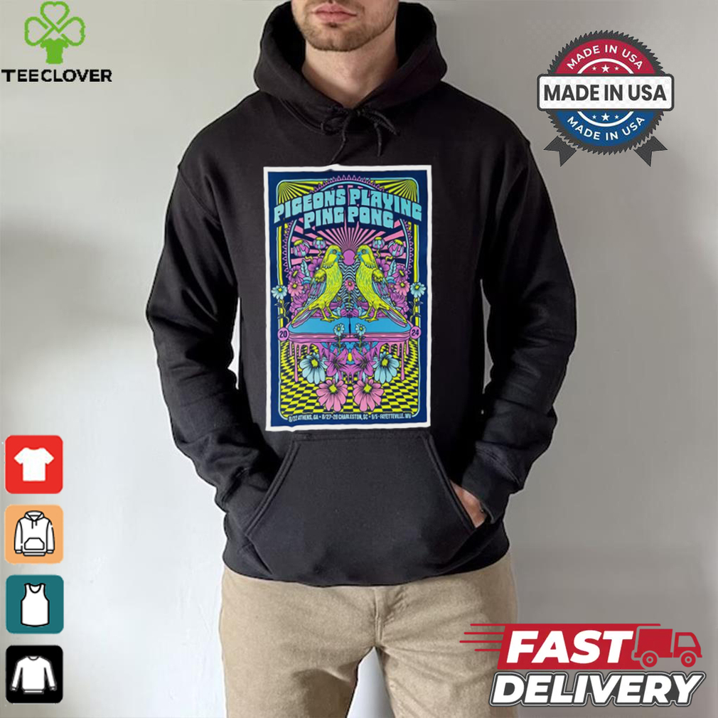 Design Pigeons Playing Ping Pong Aug 22 2024 Georgia Theatre in Athens GA Poster shirt Design Pigeons Playing Ping Pong Aug 22 2024 Georgia Theatre in Athens GA Poster shirt