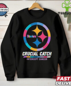 Design Pittsburgh Steelers 2024 Crucial Catch Intercept Cancer Awareness T Shirt