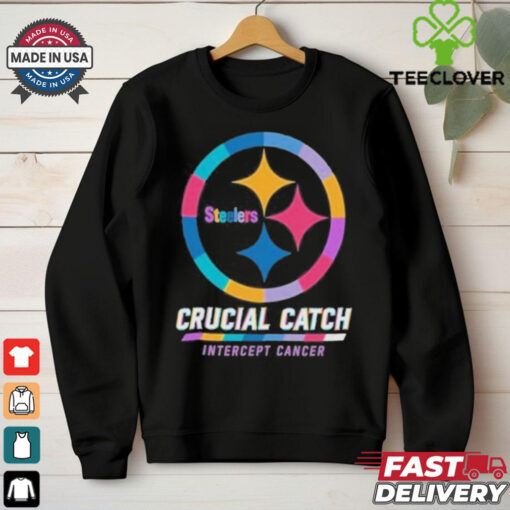 Design Pittsburgh Steelers 2024 Crucial Catch Intercept Cancer Awareness T Shirt