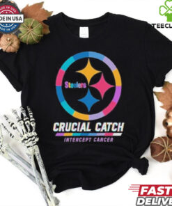 Design Pittsburgh Steelers 2024 Crucial Catch Intercept Cancer Awareness T Shirt