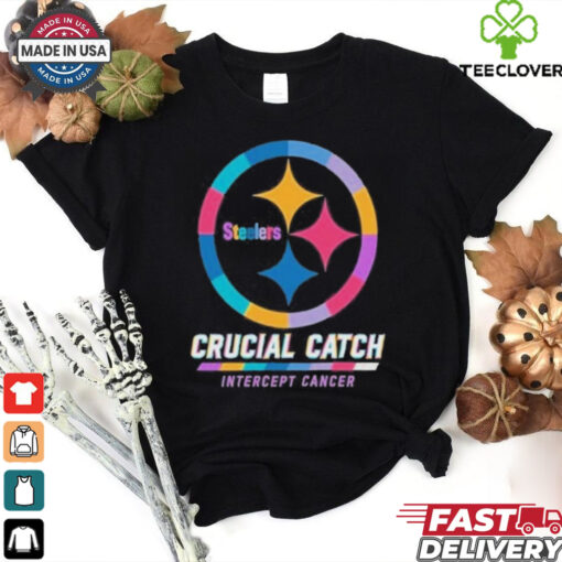 Design Pittsburgh Steelers 2024 Crucial Catch Intercept Cancer Awareness T Shirt