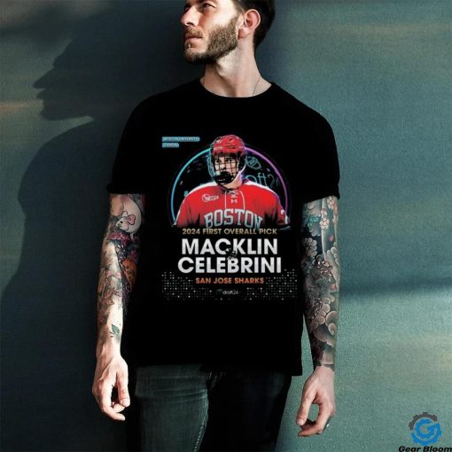 Design San Jose Sharks Select Forward Macklin Celebrini With The First Overall Selection In The NHL Draft 2024 Vintage T Shirt