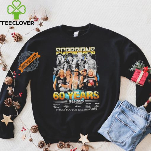 Design Scorpions 60 Years 1965 2025 Thank You For The Memories T Shirt