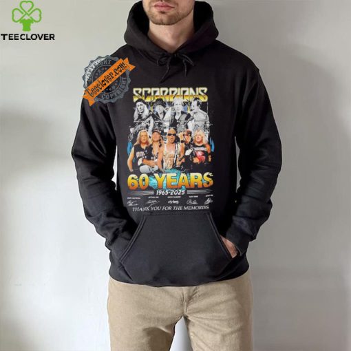 Design Scorpions 60 Years 1965 2025 Thank You For The Memories T Shirt