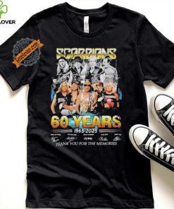 Design Scorpions 60 Years 1965 2025 Thank You For The Memories T Shirt