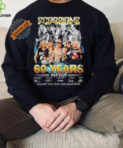 Design Scorpions 60 Years 1965 2025 Thank You For The Memories T Shirt