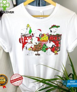 Design Snoopy And Woodstock Hat Santa Dring Merry Christmas Shirt