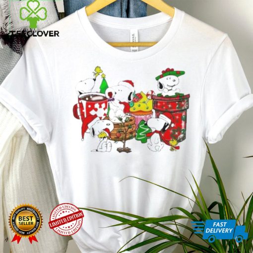 Design Snoopy And Woodstock Hat Santa Dring Merry Christmas Shirt