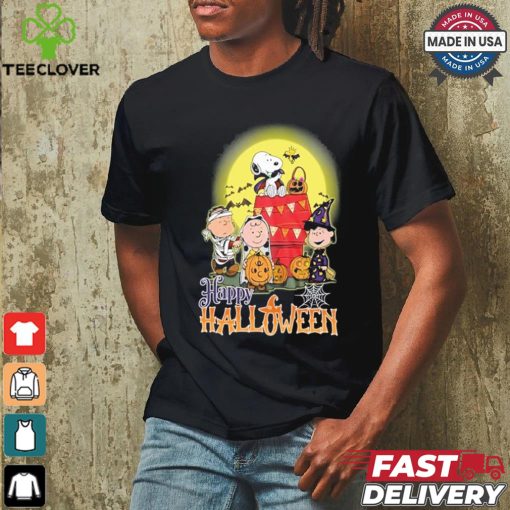 Design Snoopy With Charlie Brown And Friends Happy 2024 Halloween T Shirt