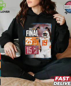 Design Tennessee Volunteers wins 25 15 Oklahoma Sooners football 2024 SEC opening final score shirt