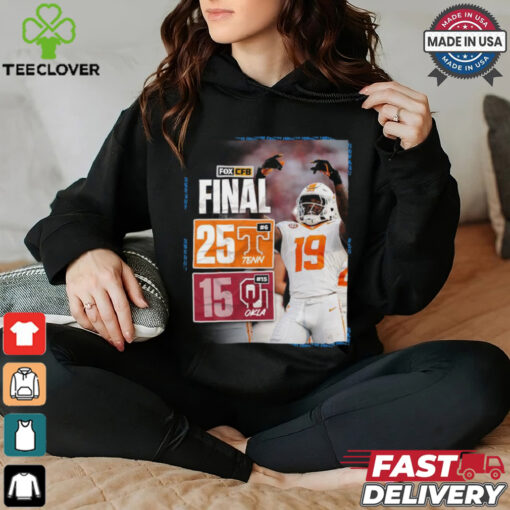 Design Tennessee Volunteers wins 25 15 Oklahoma Sooners football 2024 SEC opening final score shirt