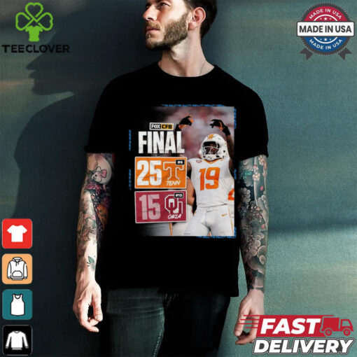 Design Tennessee Volunteers wins 25 15 Oklahoma Sooners football 2024 SEC opening final score shirt