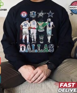 Design Texas Rangers Dallas Mavericks Dallas Stars Dallas Cowboys Proud State Signatures Shirt