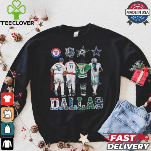 Design Texas Rangers Dallas Mavericks Dallas Stars Dallas Cowboys Proud State Signatures Shirt