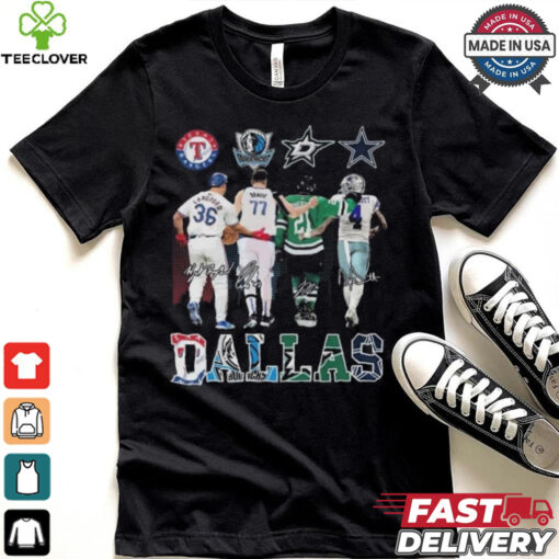 Design Texas Rangers Dallas Mavericks Dallas Stars Dallas Cowboys Proud State Signatures Shirt