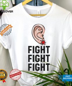 Design Trump Head Cartoon Bloody Ear 2024 Vote Survivor Fight Fight Shirt