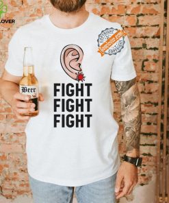 Design Trump Head Cartoon Bloody Ear 2024 Vote Survivor Fight Fight Shirt
