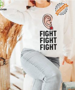 Design Trump Head Cartoon Bloody Ear 2024 Vote Survivor Fight Fight Shirt