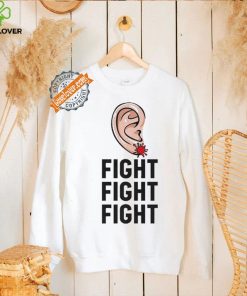 Design Trump Head Cartoon Bloody Ear 2024 Vote Survivor Fight Fight Shirt