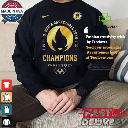 Design USA Team Men’s Basketball Olympic Paris 2024 Gold Medal Shirt