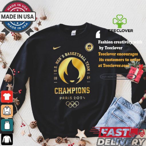 Design USA Team Men’s Basketball Olympic Paris 2024 Gold Medal Shirt
