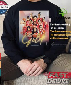 Design Usa Basketball Gold 2024 Paris Olympic Games Women’s Basketball Poster Shirt