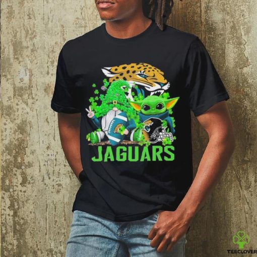 Design jacksonville Jaguars Baby Yoda Happy St.Patrick’s Day Shamrock T Shirt