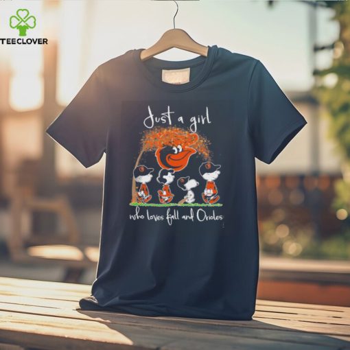Design snoopy and Charlie Bone just a girl who loves kal and Orioles shirt