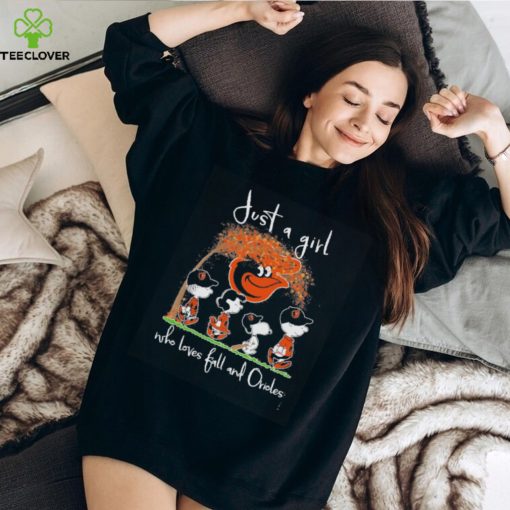 Design snoopy and Charlie Bone just a girl who loves kal and Orioles shirt