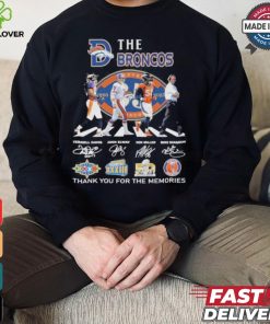 Designs The Denver Broncos Thank You For The Memories T Shirt