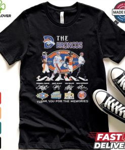 Designs The Denver Broncos Thank You For The Memories T Shirt