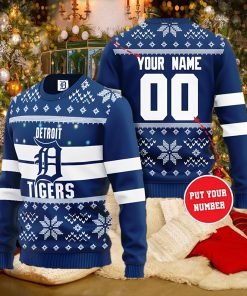 Detriot Tigers Personalized Custom Christmas Sweater