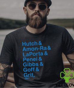 Detroit Ampersand Stars Hutch & Amon Ra & Laporta & Penei & Gibbs & Goff & Grit Shirt