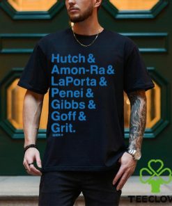 Detroit Ampersand Stars Hutch & Amon Ra & Laporta & Penei & Gibbs & Goff & Grit Shirt