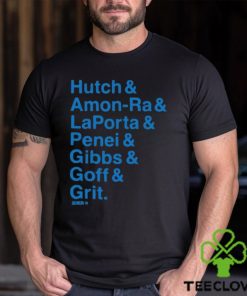 Detroit Ampersand Stars Hutch & Amon Ra & Laporta & Penei & Gibbs & Goff & Grit Shirt