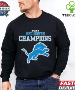 Detroit Football 2024 NFC North Division Champions Lions Logo Shirt