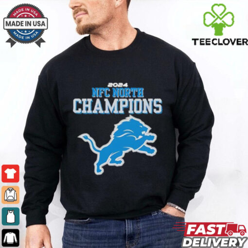 Detroit Football 2024 NFC North Division Champions Lions Logo Shirt