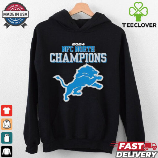 Detroit Football 2024 NFC North Division Champions Lions Logo Shirt