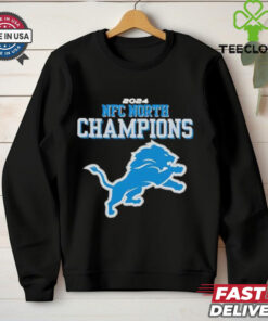 Detroit Football 2024 NFC North Division Champions Lions Logo Shirt