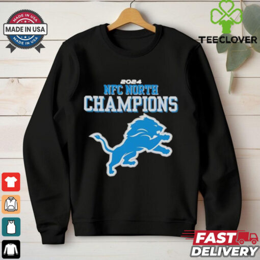 Detroit Football 2024 NFC North Division Champions Lions Logo Shirt