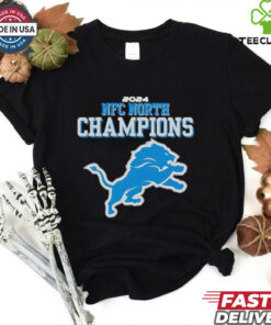 Detroit Football 2024 NFC North Division Champions Lions Logo Shirt