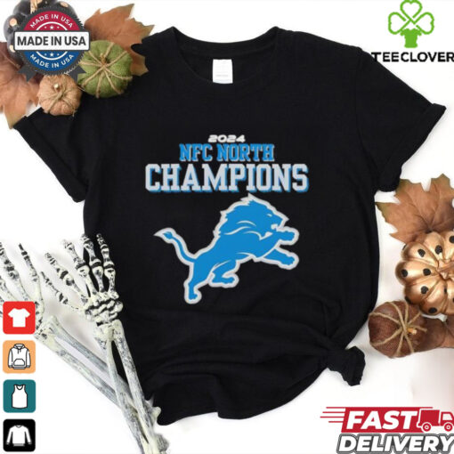 Detroit Football 2024 NFC North Division Champions Lions Logo Shirt
