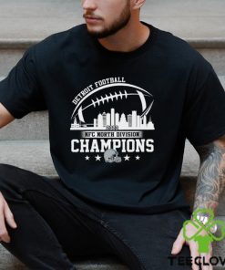 Detroit Football Skyline 2023 Nfc North Champions Tee Shirts