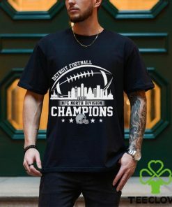 Detroit Football Skyline 2023 Nfc North Champions Tee Shirts