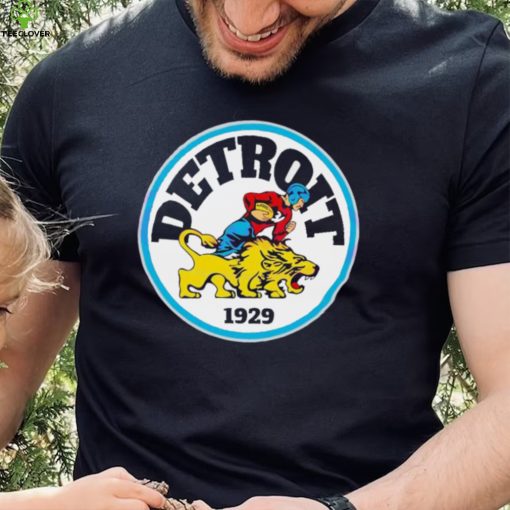 Detroit Lions 1929 Player and lion Logo Shirt